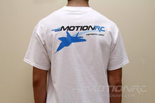 Lade das Bild in den Galerie-Viewer, Motion RC Logo T-Shirt with F22 Raptor Graphic - White
