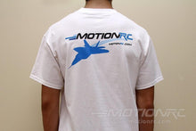 Load image into Gallery viewer, Motion RC Logo T-Shirt with F22 Raptor Graphic - White
