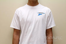 Lade das Bild in den Galerie-Viewer, Motion RC Logo T-Shirt with F22 Raptor Graphic - White
