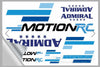 Motion RC Promotional Stickers 4x6 Sheet Clear Back MRCSTICKCLRMED