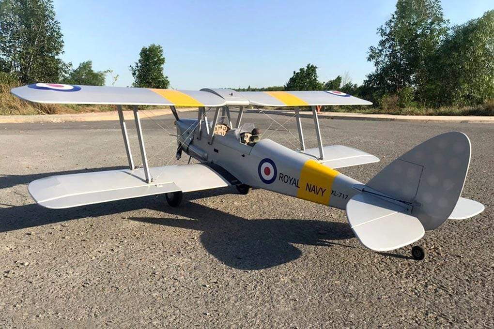 Nexa DH.82 Tiger Moth Royal Navy Silver 1400mm (55