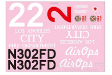 Lade das Bild in den Galerie-Viewer, Roban 800 Size B412 LA Fire &amp; Rescue Decal Set RBN-70-118-B412-WBR
