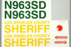 Roban 800 Size MD-500E LA Sheriff Decal Set RBN-70-118-MD500E
