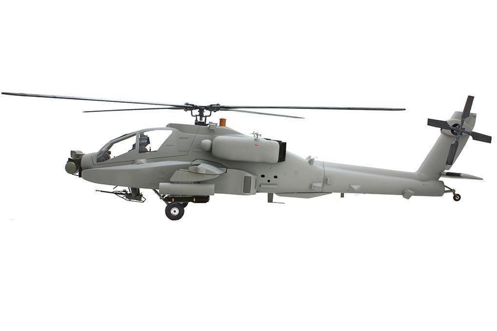 Roban AH-64 Apache Grey 700 Size Scale Helicopter - ARF