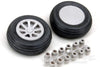 Robart 95.2mm (3.75") x 28.5mm Treaded PU Rubber Wheels for Multiple Axle Sizes (2 Pack) ROB117