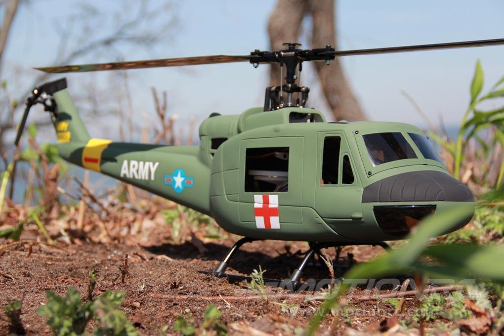 RotorScale UH-1A Huey Medic Green 450 Size Helicopter - PNP