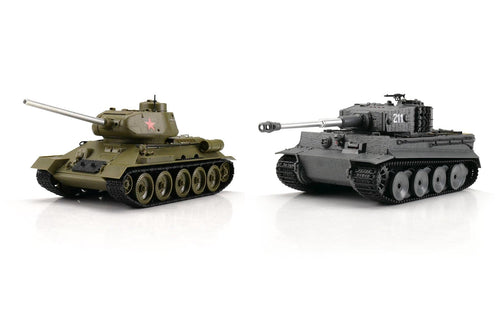 Torro World of Tanks German Tiger I and Soviet T-34/85 1/30 Scale Tank IR Battle Set – RTR TOR15101-CA