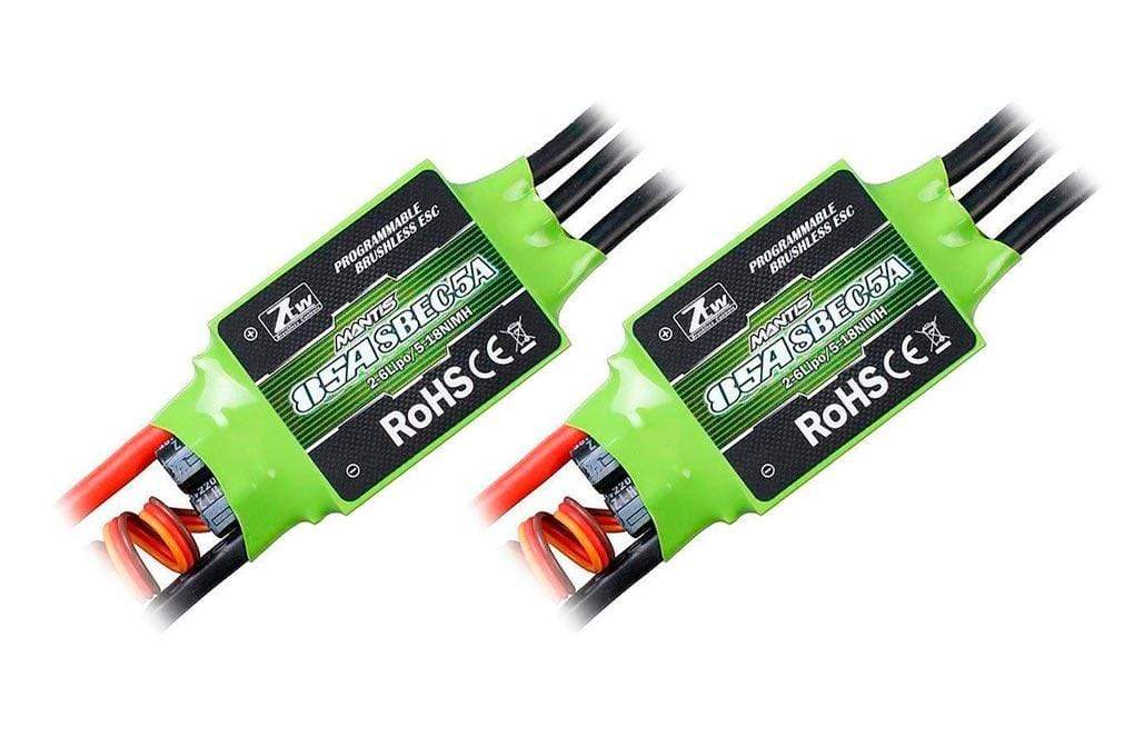 ZTW Mantis 85A ESC with 5A SBEC Multi-Pack (2 ESCs)